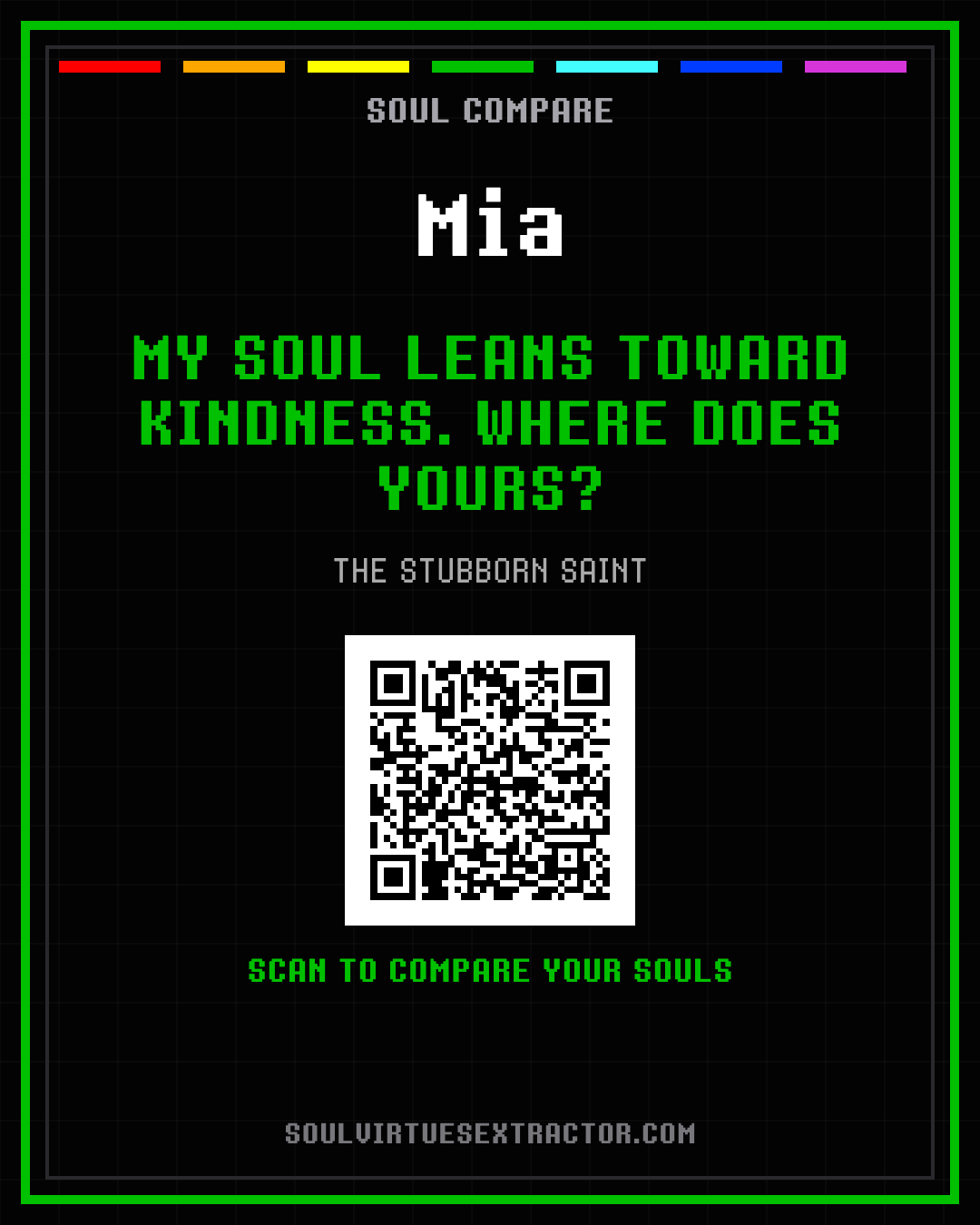 A real Handwriting Compare invite card with Mia's name, handwriting profile result, and QR code